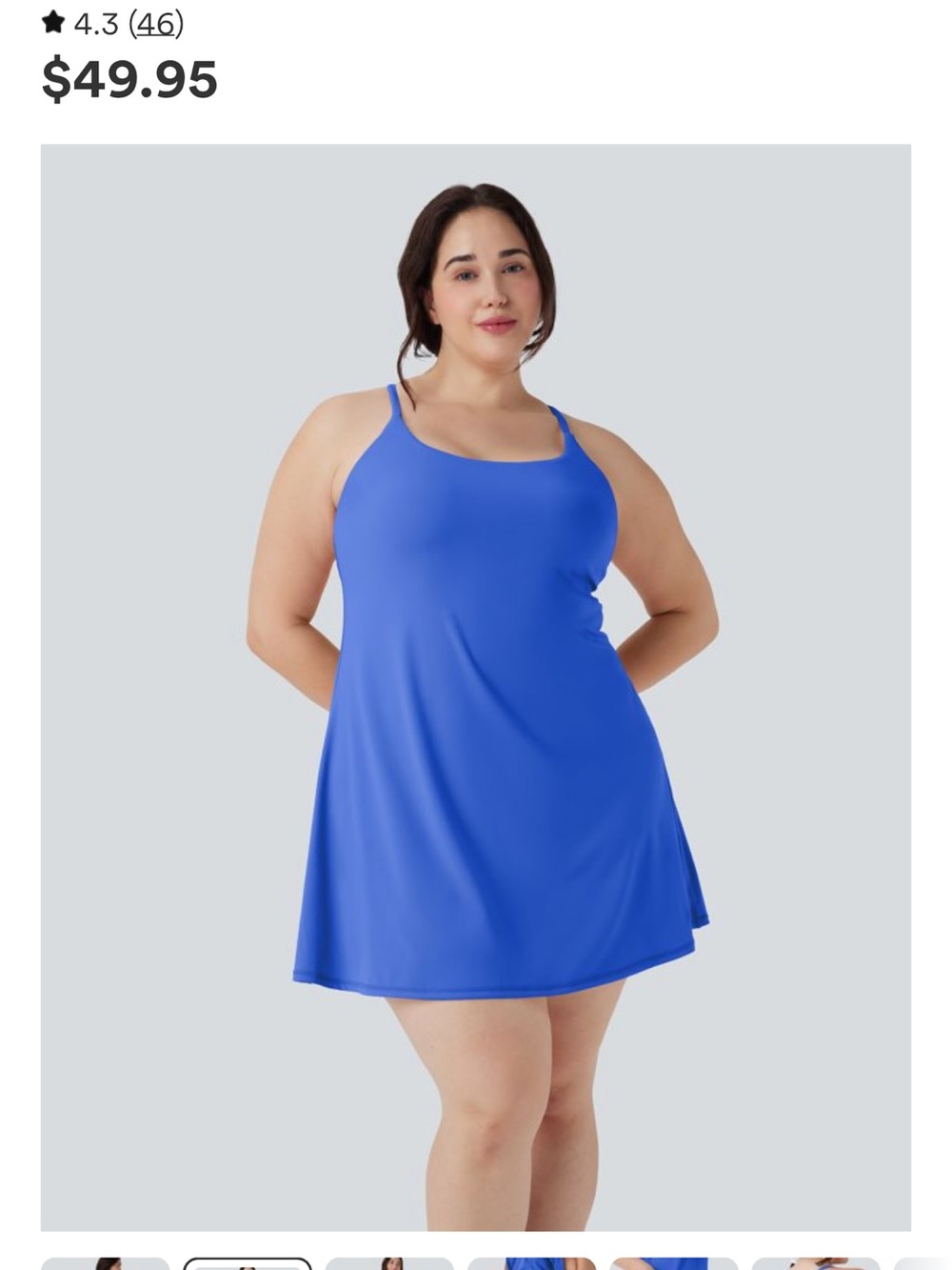 Plus Size athletic dress- Supportive A-Line Women's Swimwear